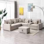 Solid Wood Plyler L Shaped Sofa (Micro Fiber) by Sofa Crafter
