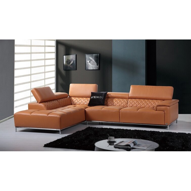 Solid Wood Coalpit Heath Leatherette Chaise Sectional Sofa By Sofa ...