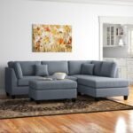 Solid Wood Hemphill Upholstered Grey L Shaped Sofa by Sofa Crafter