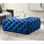 Urban Jessamine 39'' Wide Velvet Tufted Square Standard Ottoman