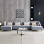Linen Sectional Sofa, U-Shape by Sofa Crafter