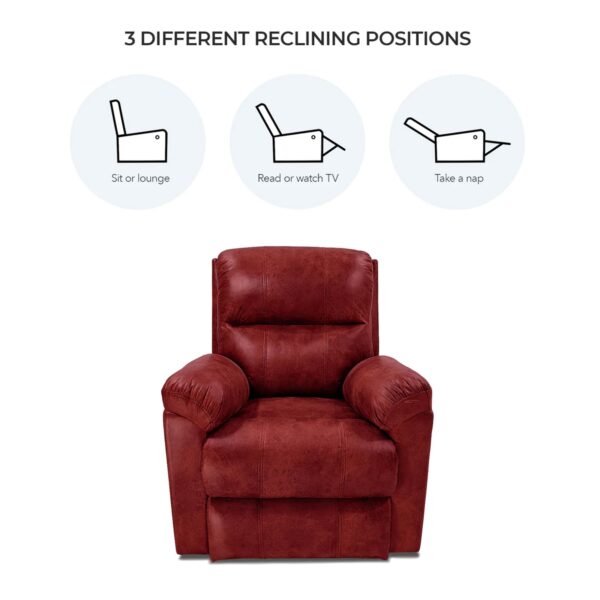 Solid Wood King Fabric Manual Recliner By Sofa Crafter