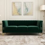 Modern Normaa Three Seater Velvet Sofa By Sofa Crafter