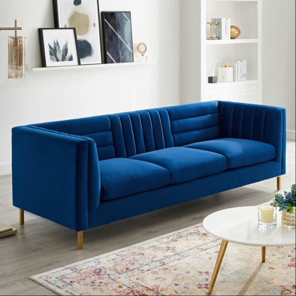 Modern Piatt Three Seater Upholstered Sofa By Sofa Crafter