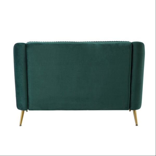 Modern Shelba Loveseat with Channel-Tufted Back By Sofa Crafter