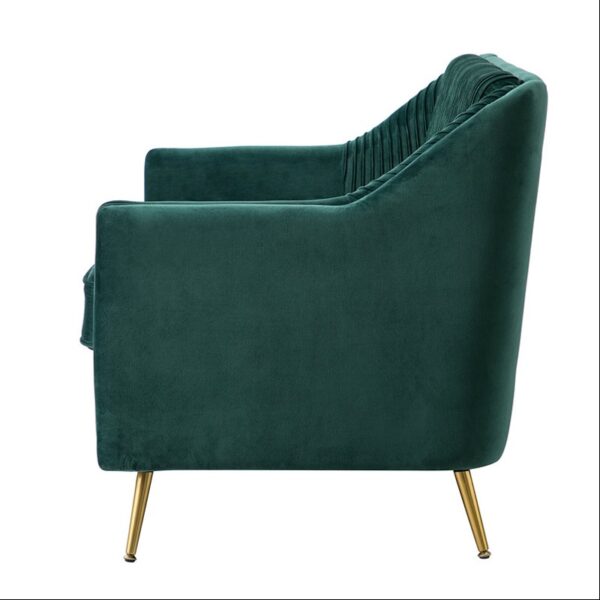 Modern Shelba Loveseat with Channel-Tufted Back By Sofa Crafter