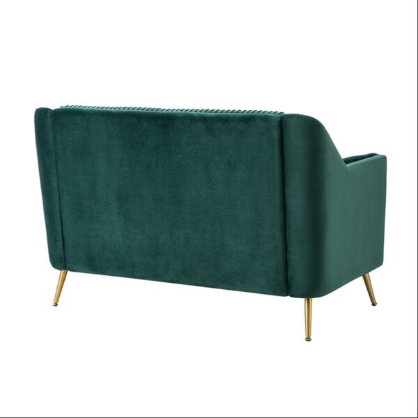 Modern Shelba Loveseat with Channel-Tufted Back By Sofa Crafter