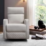 Solid Wood Madaras Fabric Upholstered Recliner By Sofa Crafter