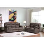 Sofa Crafter Aum Upholstered Microsuede Five Seater Manual Recliner