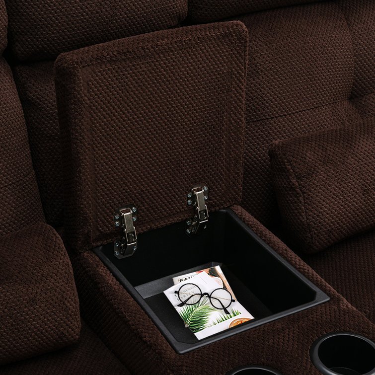 Sofa Crafter Boysie Two Seater Manual Brown Micro Fiber Recliner