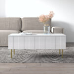 Sofa Crafter High Gloss White Einika Coffee Table With Storage