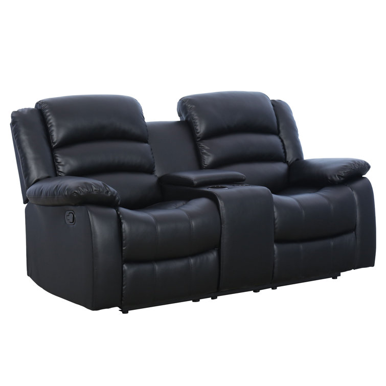 Sofa Crafter Solid Wood Juko Super Soft Leatherette Two Seater Manual Recliner