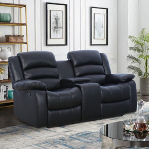 Sofa Crafter Solid Wood Juko Super Soft Leatherette Two Seater Manual Recliner