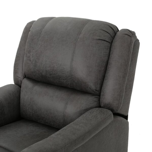 Sofa Crafter Neoma Upholstered Suede One Seater Swivel Manual Recliner