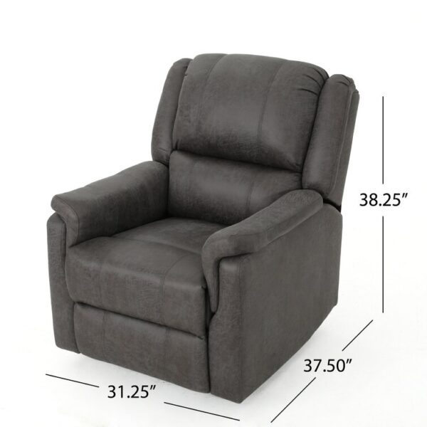 Sofa Crafter Neoma Upholstered Suede One Seater Swivel Manual Recliner