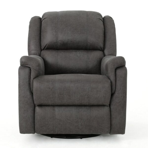 Sofa Crafter Neoma Upholstered Suede One Seater Swivel Manual Recliner