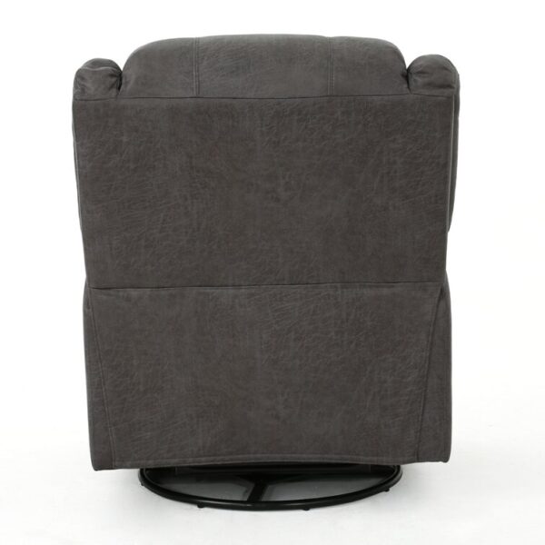 Sofa Crafter Neoma Upholstered Suede One Seater Swivel Manual Recliner