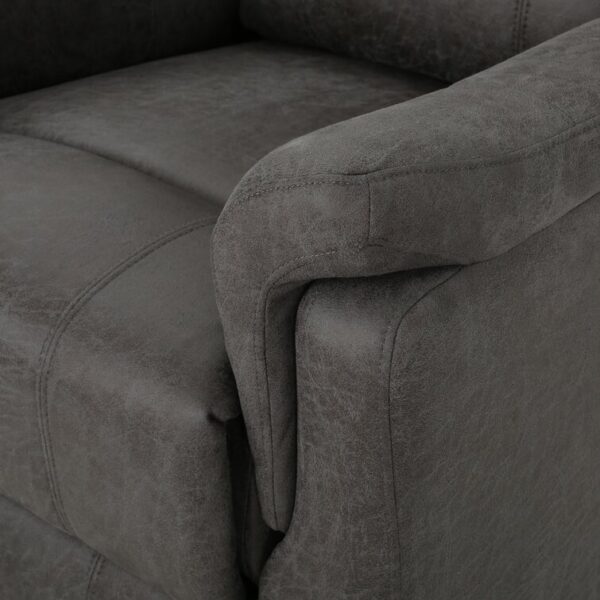 Sofa Crafter Neoma Upholstered Suede One Seater Swivel Manual Recliner