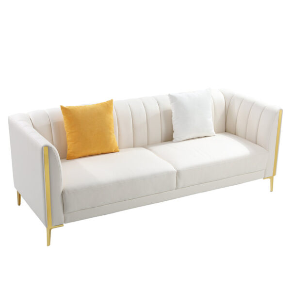 Dreiling Leatherette Tuxedo Three Seater Sofa By Sofa Crafter