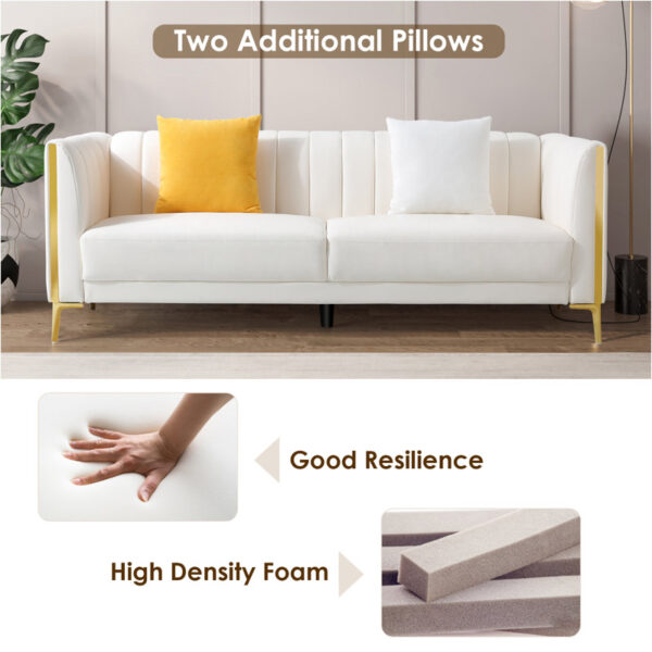 Dreiling Leatherette Tuxedo Three Seater Sofa By Sofa Crafter