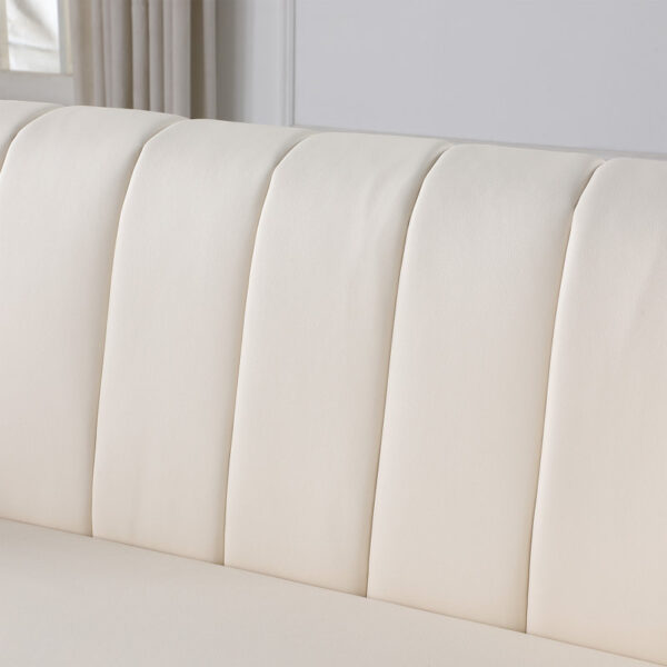 Dreiling Leatherette Tuxedo Three Seater Sofa By Sofa Crafter